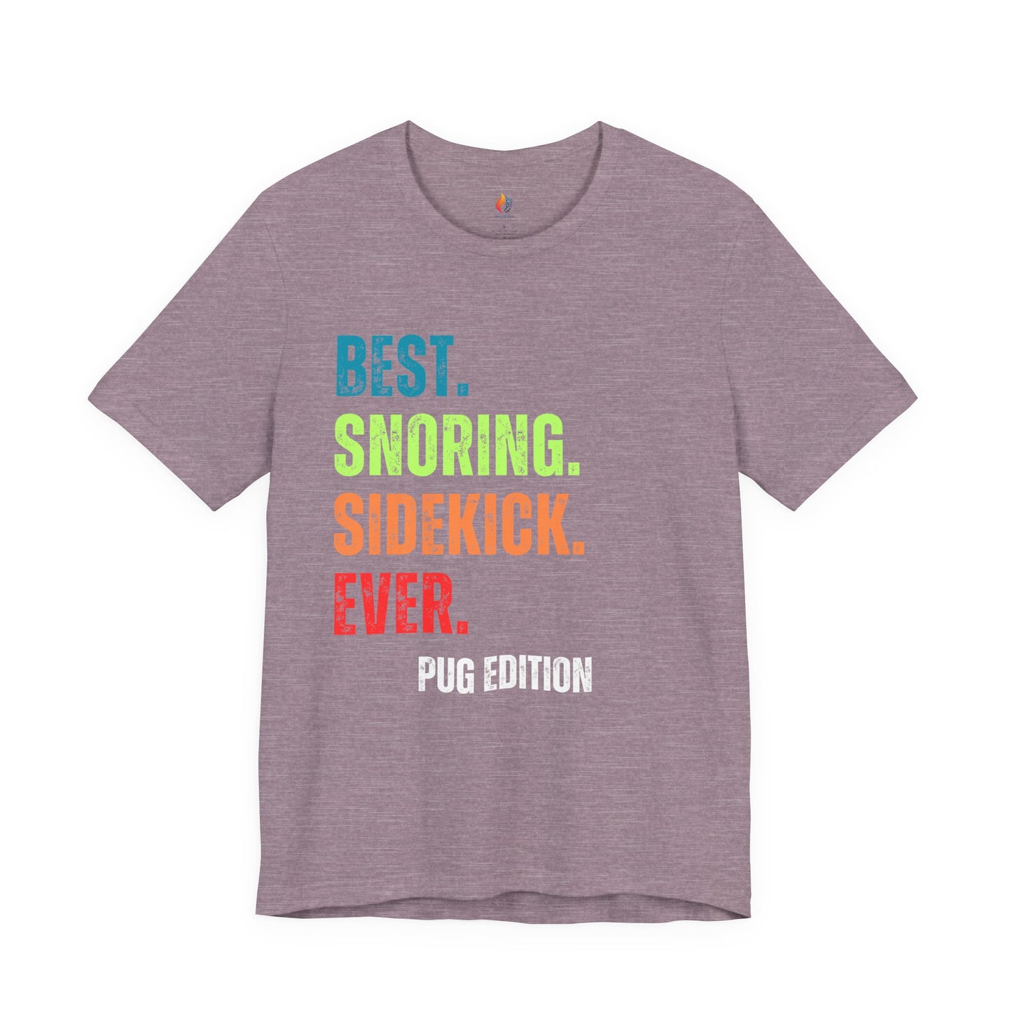 Pug Lover T-Shirt - "Best Snoring Sidekick Ever" Graphic Tee