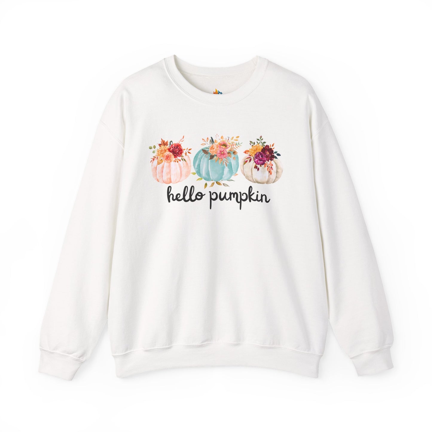 Hello Pumpkin Sweatshirt, Unisex Crewneck, Fall Season Outfit, Cozy Fall Gift, Halloween gift