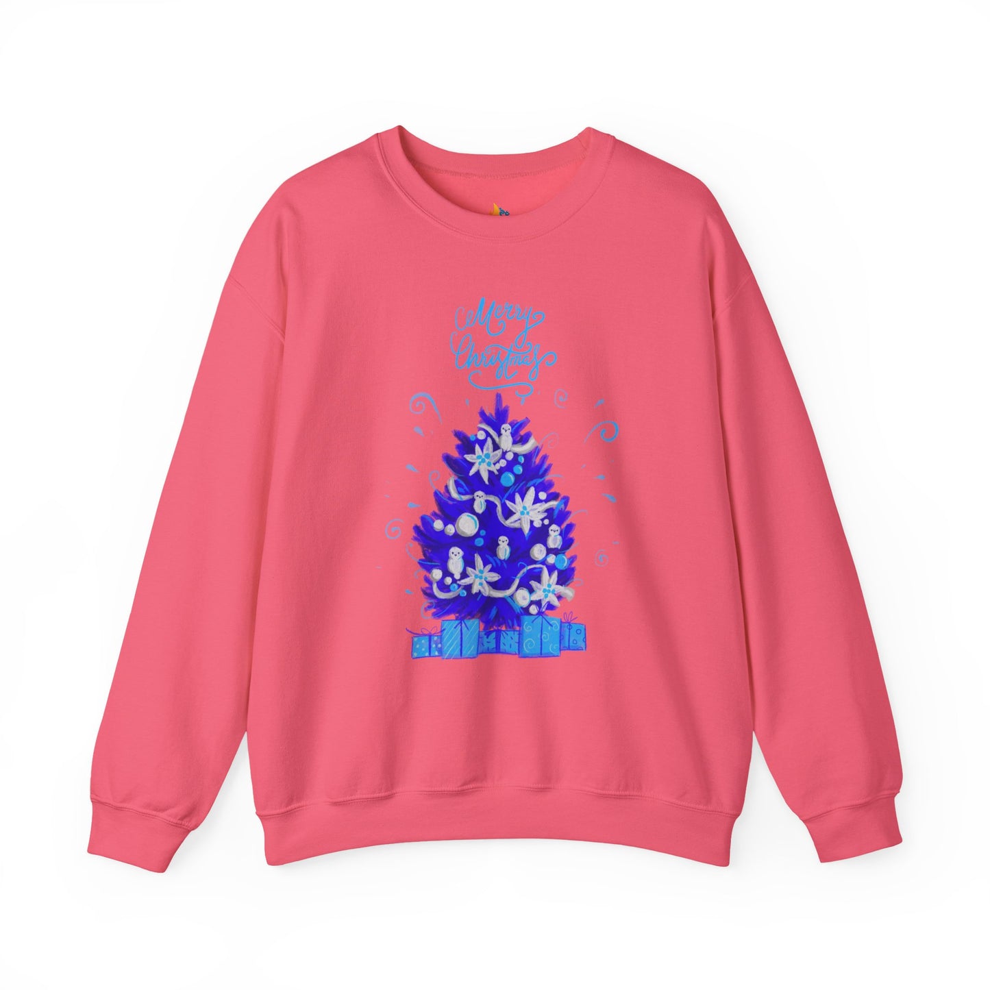 Blue Christmas Sweatshirt, Unisex Crewneck, Holiday Season Outfit, Winter Sweatshirt