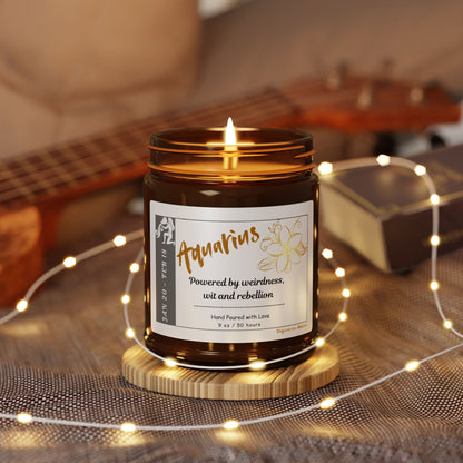 Aquarius Candle, Zodiac Candle Collection, Astrology-Inspired Candles, Horoscope Gifts