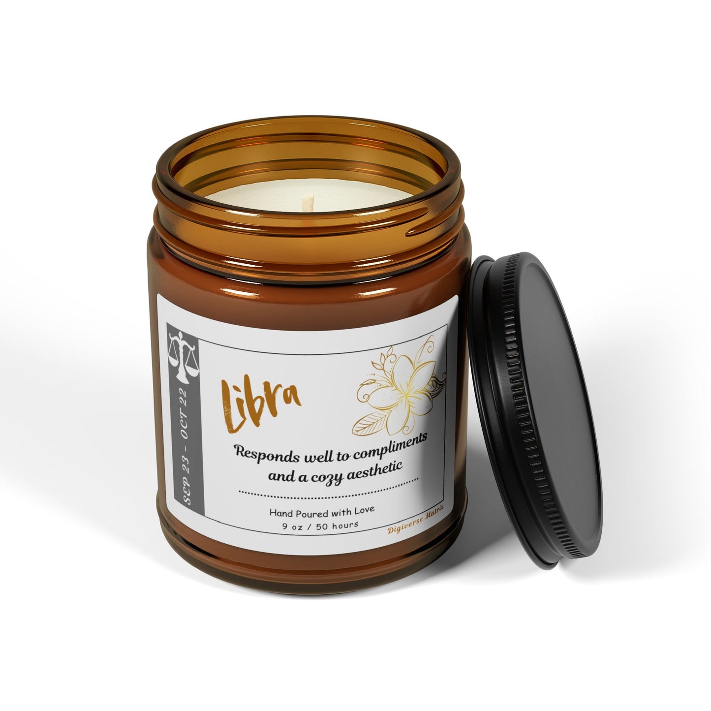 Libra Candle, Zodiac Candle Collection, Astrology-Inspired Candles, Horoscope Gifts