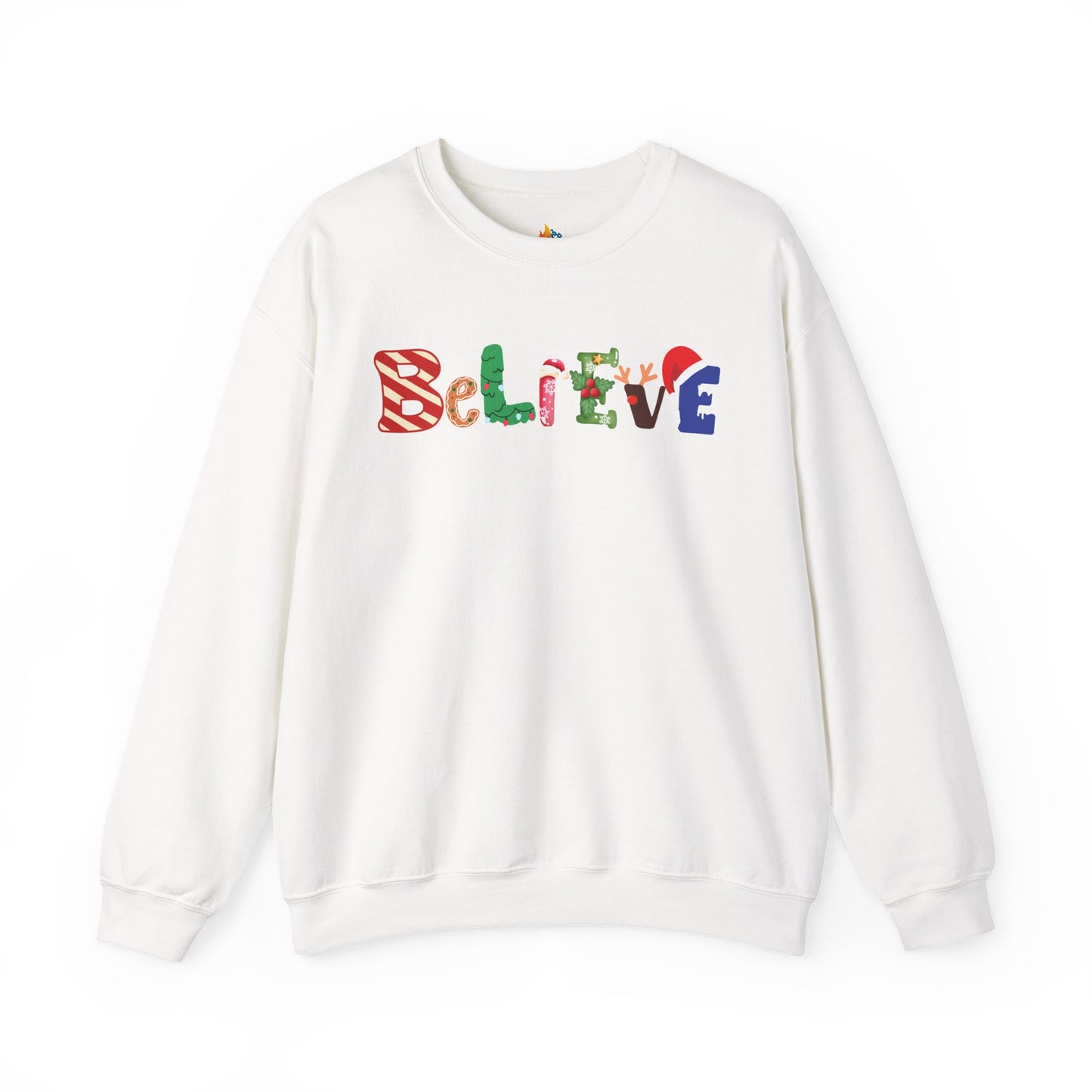 Believe, Christmas Sweatshirt, Unisex Crewneck, Holiday Season Outfit, Winter Sweatshirt