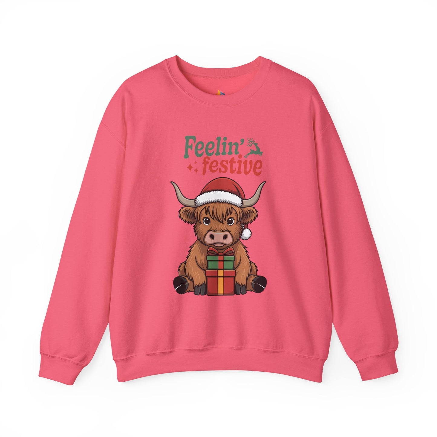 Feelin Festive, Christmas Sweatshirt, Unisex Crewneck, Holiday Season Outfit, Winter Sweatshirt