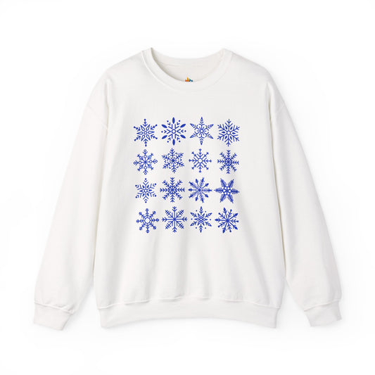 Snowflakes, Christmas Sweatshirt, Unisex Crewneck, Holiday Season Outfit, Winter Sweatshirt