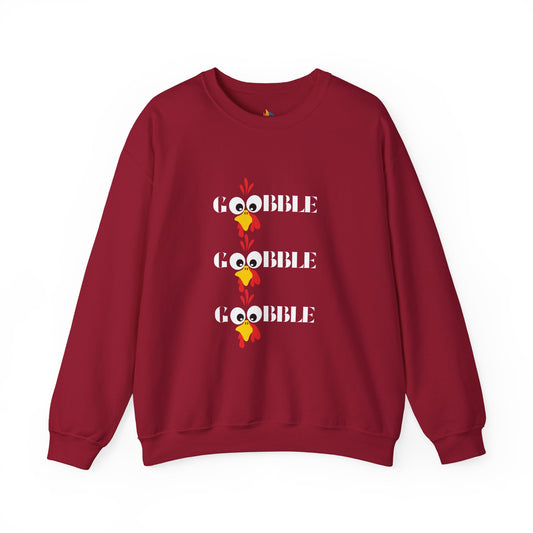 Gobble Gobble, Happy Thanksgiving Sweatshirt, Unisex Crewneck, Fall Season Outfit, Cozy Fall Gift