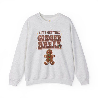 Lets get Gingerbread Man, Christmas Sweatshirt, Unisex Crewneck, Holiday Season Outfit, Winter Sweatshirt