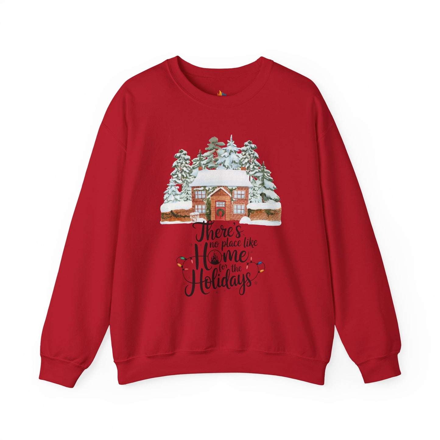 There is no place like Home for Holidays, Christmas Sweatshirt, Unisex Crewneck, Holiday Season Outfit, Winter Sweatshirt