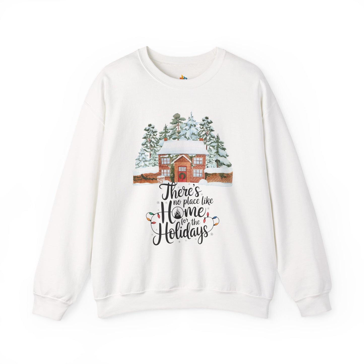 There is no place like Home for Holidays, Christmas Sweatshirt, Unisex Crewneck, Holiday Season Outfit, Winter Sweatshirt