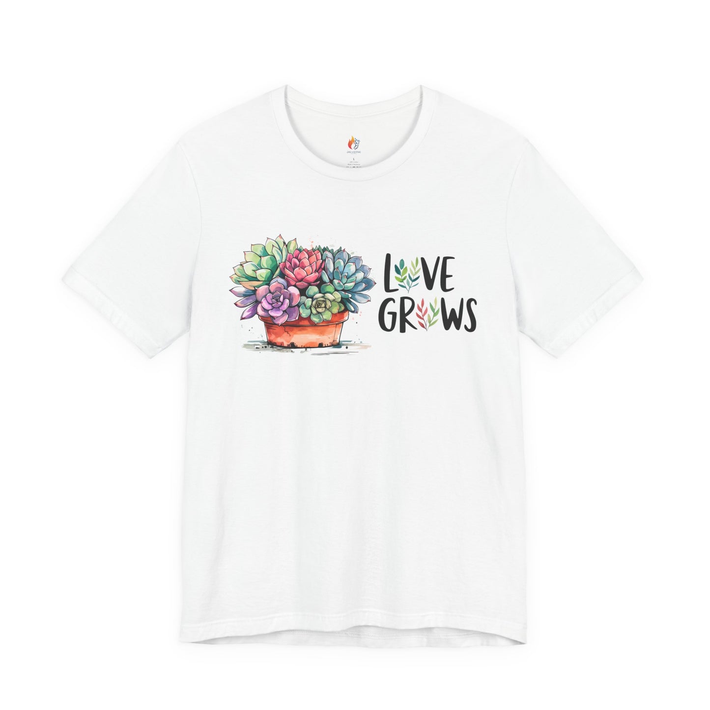 Love Grows T-Shirt - Unisex Short Sleeve, Valentines day Gift