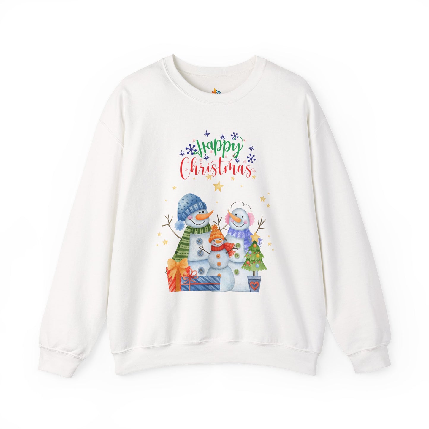Snowman Happy Christmas Sweatshirt, Unisex Crewneck, Holiday Season Outfit, Winter Sweatshirt