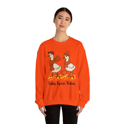 Silly goose vibes Sweatshirt, Unisex Crewneck, Funny Fall Apparel, Cozy Fall Gift