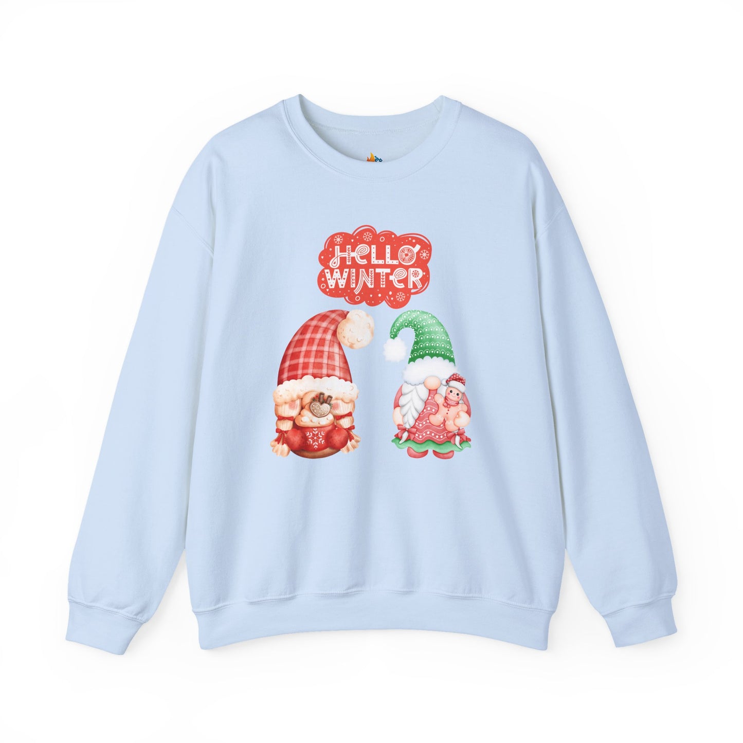 Hello Winter, Christmas Sweatshirt, Unisex Crewneck, Holiday Season Outfit, Winter Sweatshirt