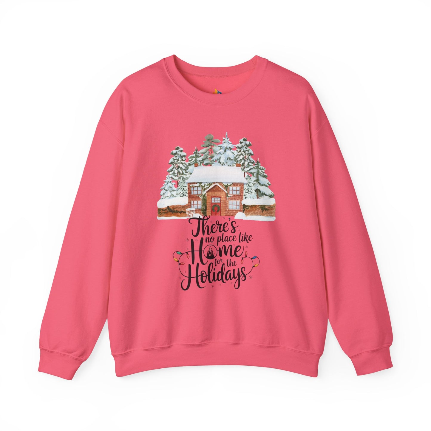There is no place like Home for Holidays, Christmas Sweatshirt, Unisex Crewneck, Holiday Season Outfit, Winter Sweatshirt