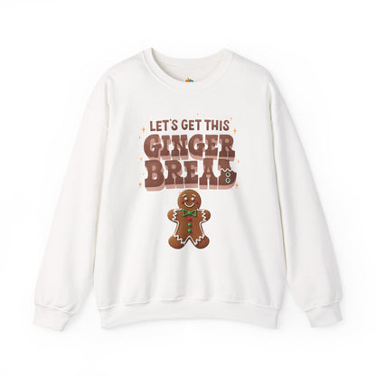 Lets get Gingerbread Man, Christmas Sweatshirt, Unisex Crewneck, Holiday Season Outfit, Winter Sweatshirt