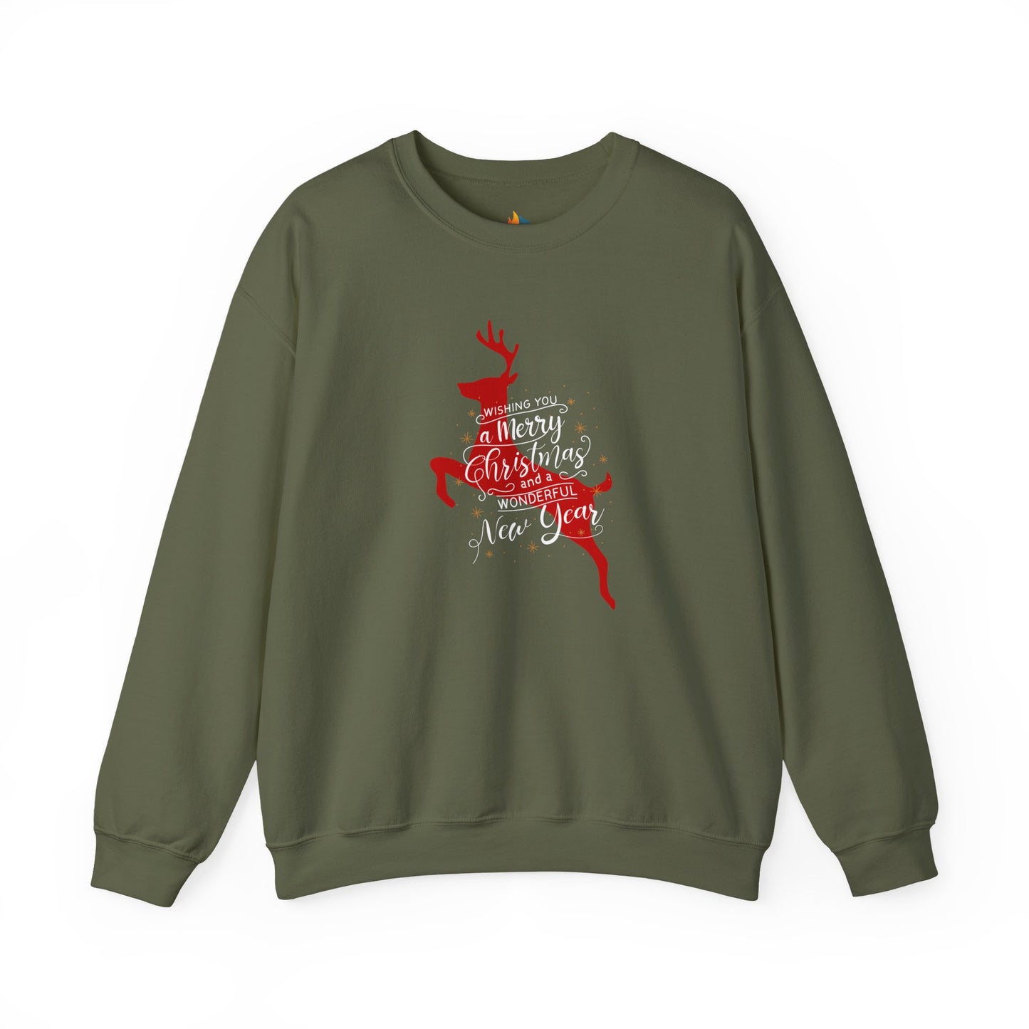 Wishing you Christmas & a wonderful new year Sweatshirt, Unisex Crewneck, Holiday Season Outfit, Winter Sweatshirt