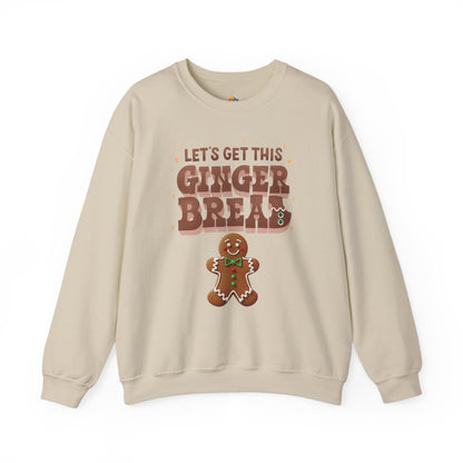 Lets get Gingerbread Man, Christmas Sweatshirt, Unisex Crewneck, Holiday Season Outfit, Winter Sweatshirt