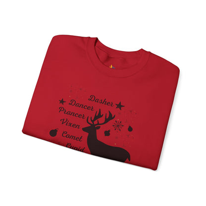 Reindeer, Christmas Sweatshirt, Unisex Crewneck, Holiday Season Outfit, Winter Sweatshirt