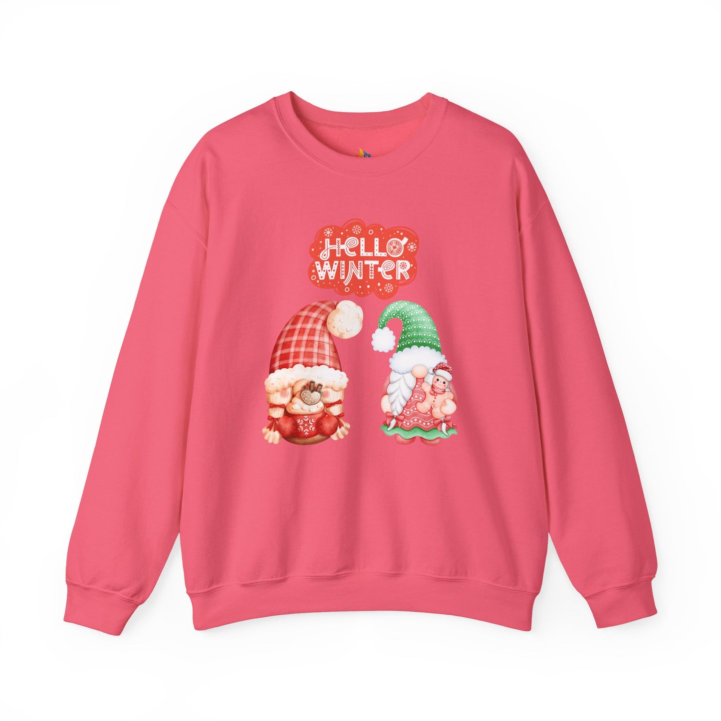 Hello Winter, Christmas Sweatshirt, Unisex Crewneck, Holiday Season Outfit, Winter Sweatshirt
