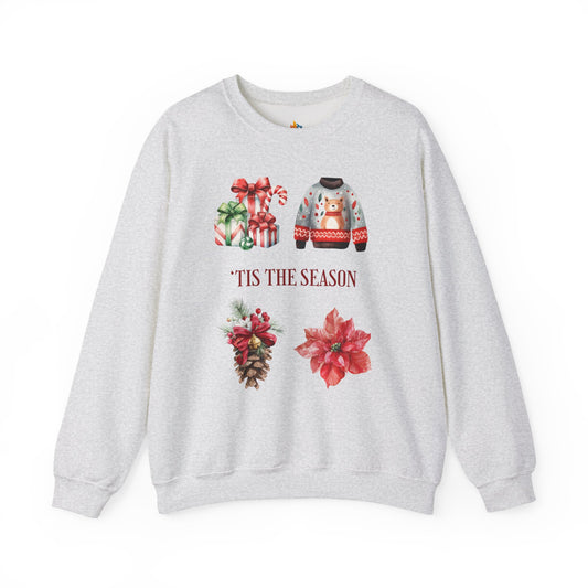 Tis the season Christmas Sweatshirt, Unisex Crewneck, Holiday Season Outfit, Winter Sweatshirt