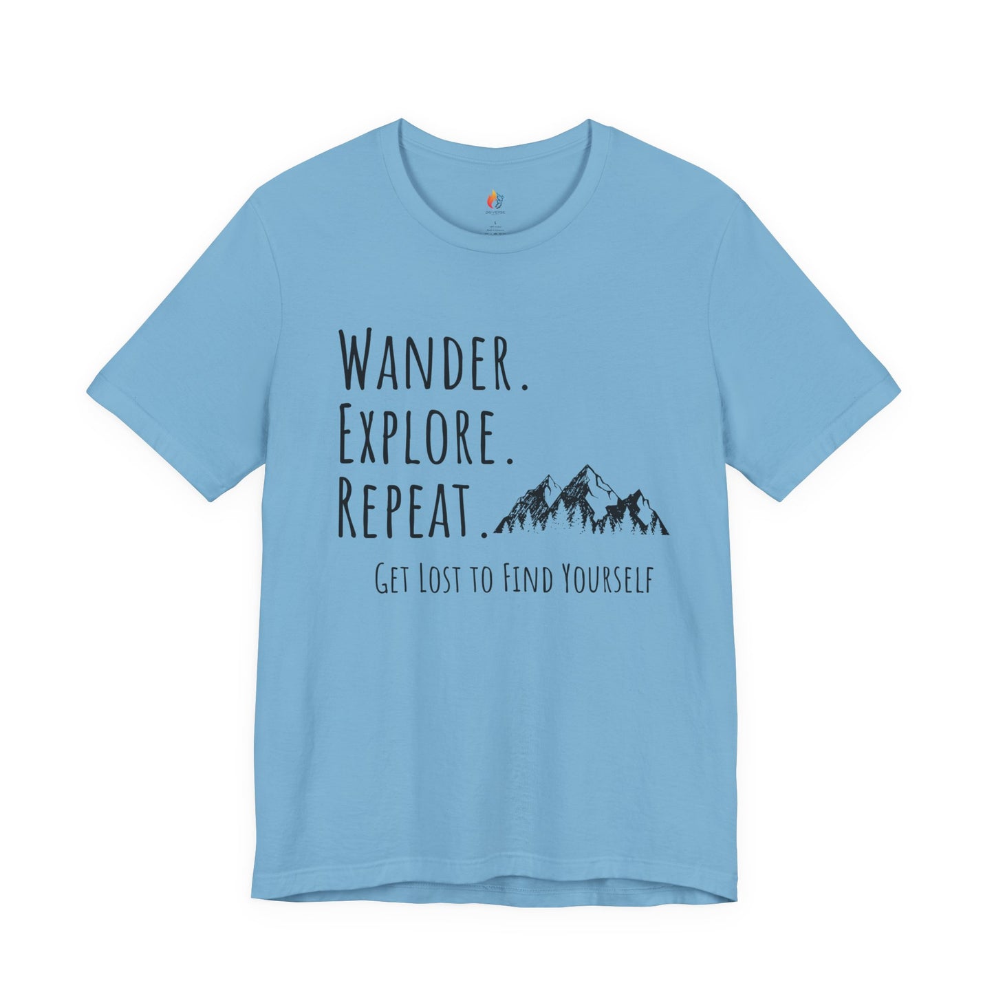 Travel lover T-Shirt - "Wander, Explore, Repeat", Adventure Graphic Tee