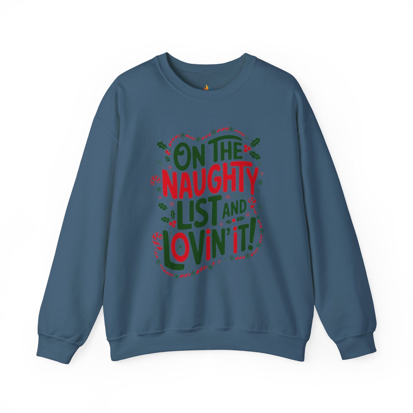On the naughty list Christmas Sweatshirt, Unisex Crewneck, Holiday Season Outfit, Winter Sweatshirt
