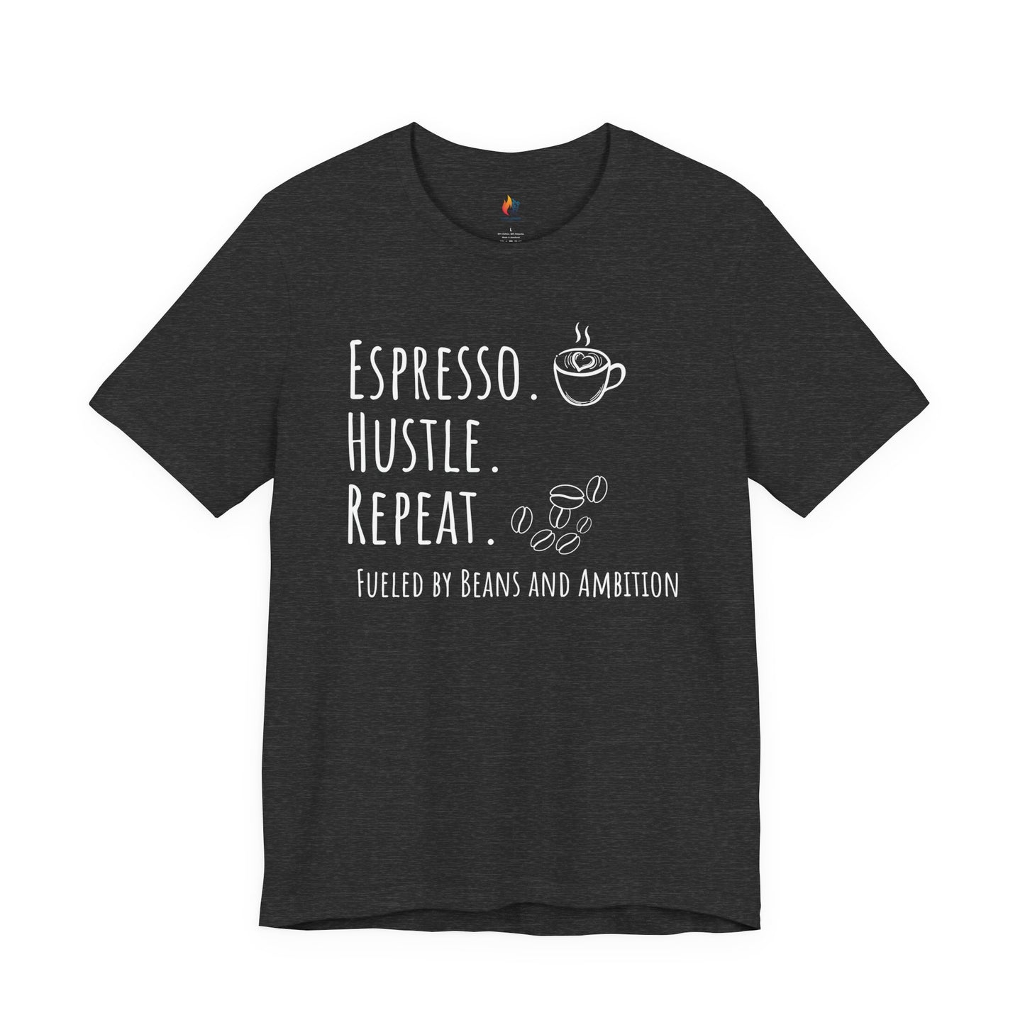 Coffee Lover Tee - "Espresso Hustle Repeat" Graphic T-Shirt