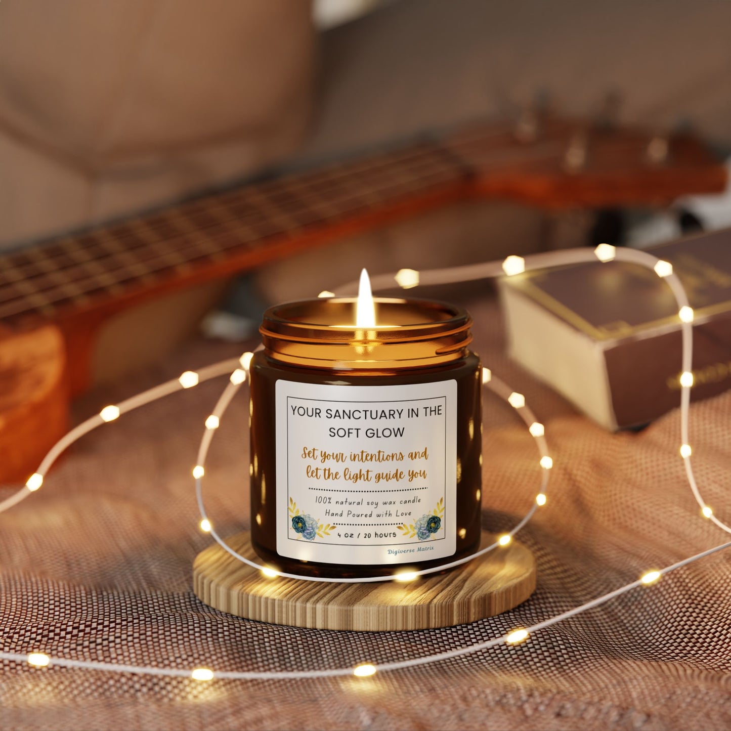Meditative Flame Candle | Relaxing & Mindfulness Soy Candle | Meditation & Self-Care Gift