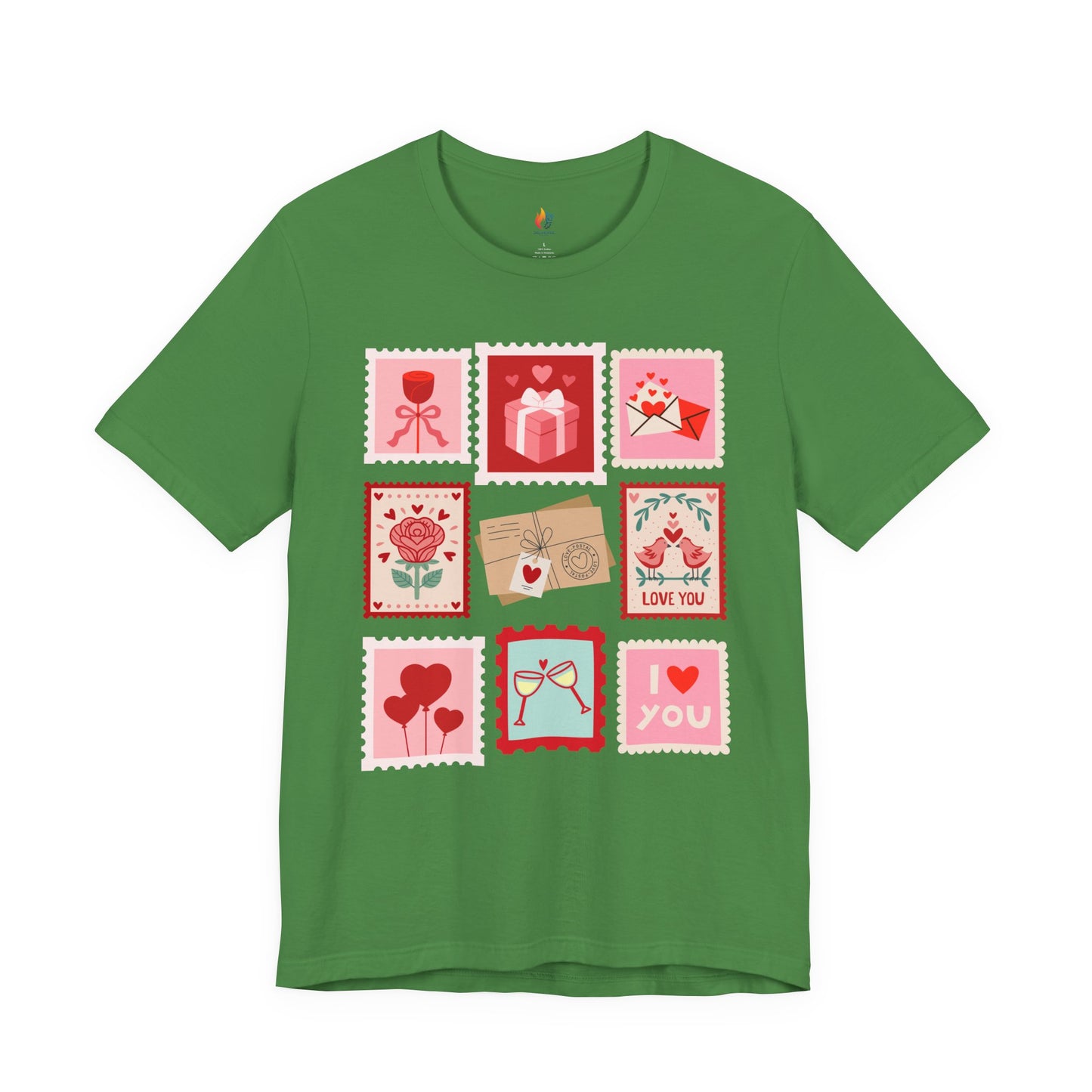 Love Stamps T-Shirt, Valentine’s Day T-shirt, Cute Valentine Shirt, Love Graphic Tee, Unisex Valentine Outfit, Gift for Him or Her, Romantic Holiday Tee