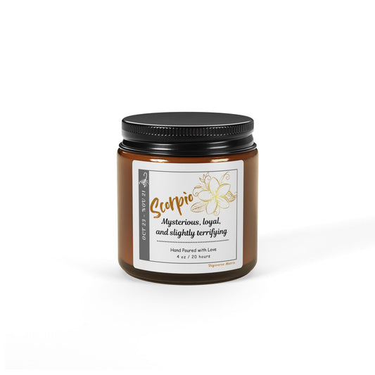 Scorpio Candle, Zodiac Candle Collection, Astrology-Inspired Candles, Horoscope Gifts