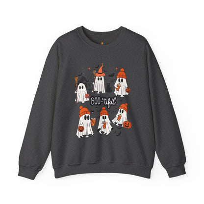 Boo-tiful ghost Sweatshirt, Unisex Crewneck, Fall Season Outfit, Cozy Fall Gift, Halloween Gift