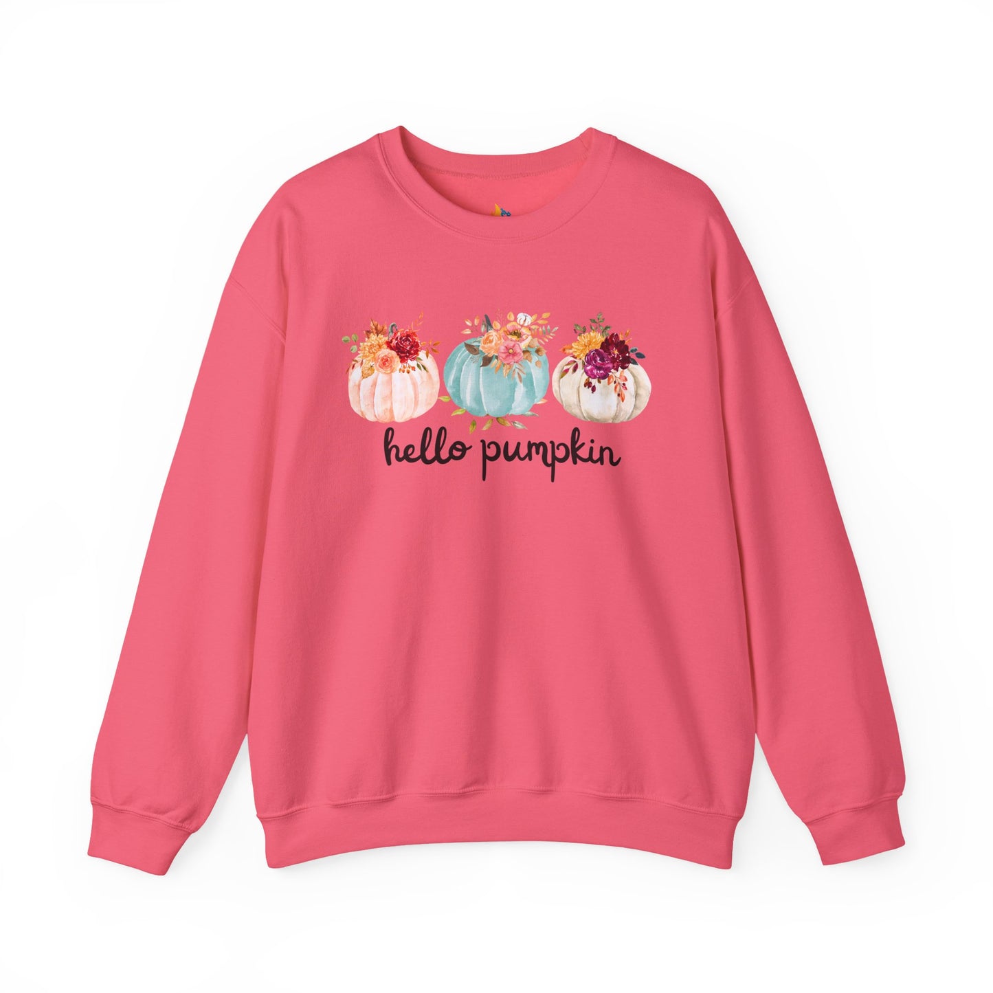 Hello Pumpkin Sweatshirt, Unisex Crewneck, Fall Season Outfit, Cozy Fall Gift, Halloween gift
