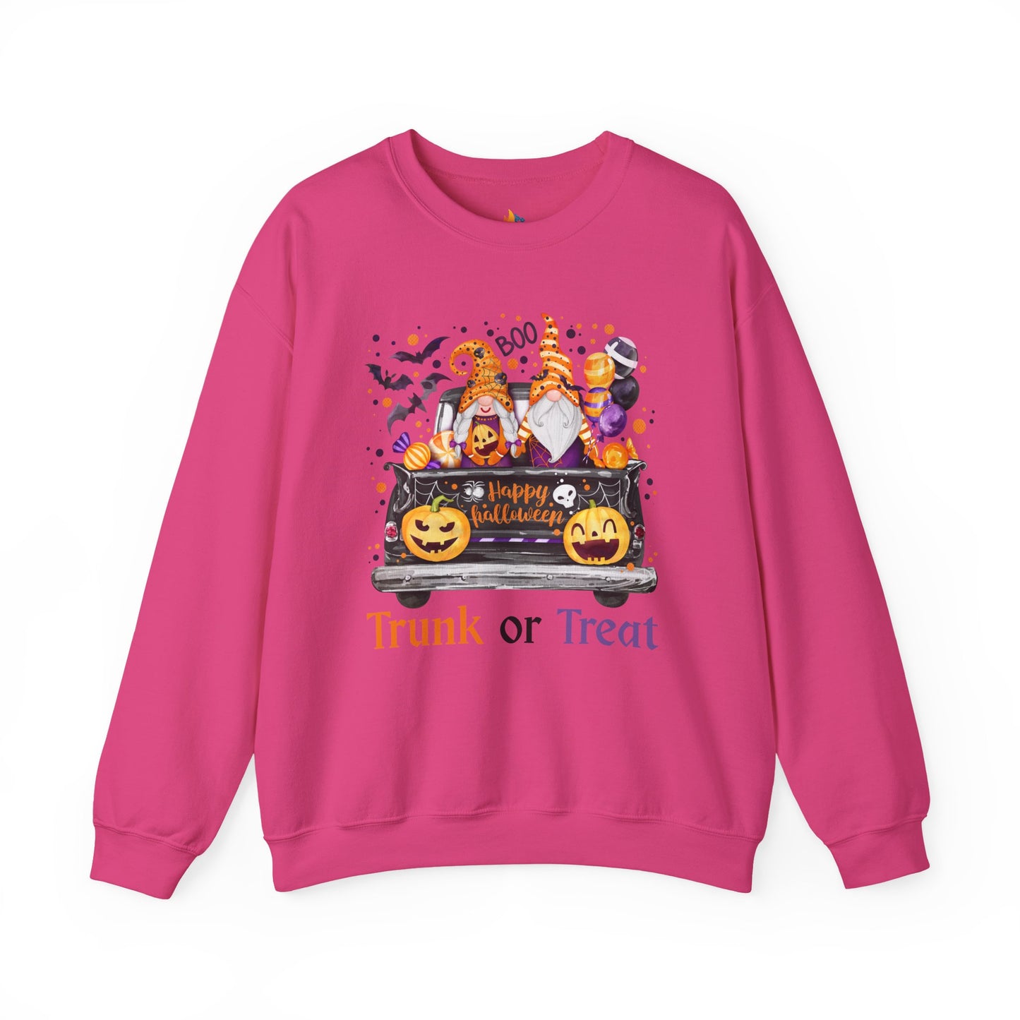 Halloween Trunk or Treat Sweatshirt, Unisex Crewneck, Funny Halloween Apparel, Spooky Season Outfit, Cozy Fall Gift, Spooky Cute, Retro Halloween Gift