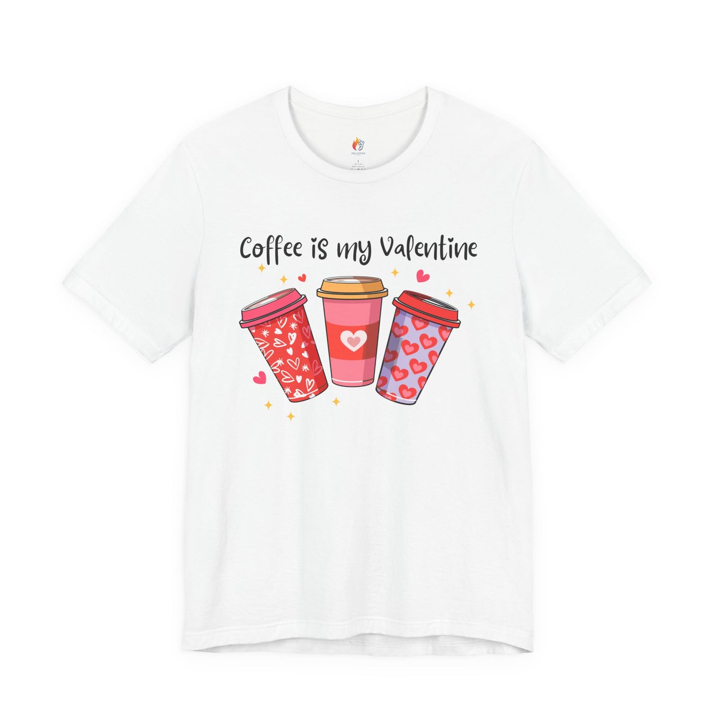 Coffee is my Valentine T-Shirt, Valentine’s Day T-shirt, Cute Valentine Shirt, Love Graphic Tee, Unisex Valentine Outfit, Gift for Him or Her, Romantic Holiday Tee