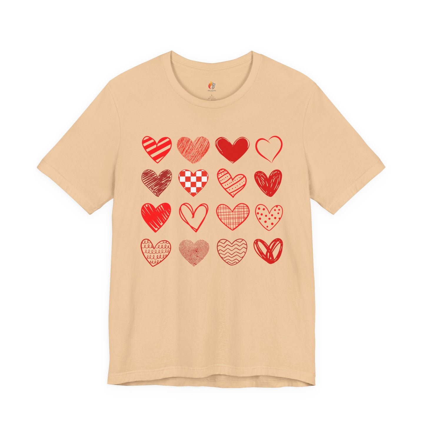 Hearts T-Shirt, Valentine’s Day T-shirt, Cute Valentine Shirt, Love Graphic Tee, Unisex Valentine Outfit, Gift for Him or Her, Romantic Holiday Tee