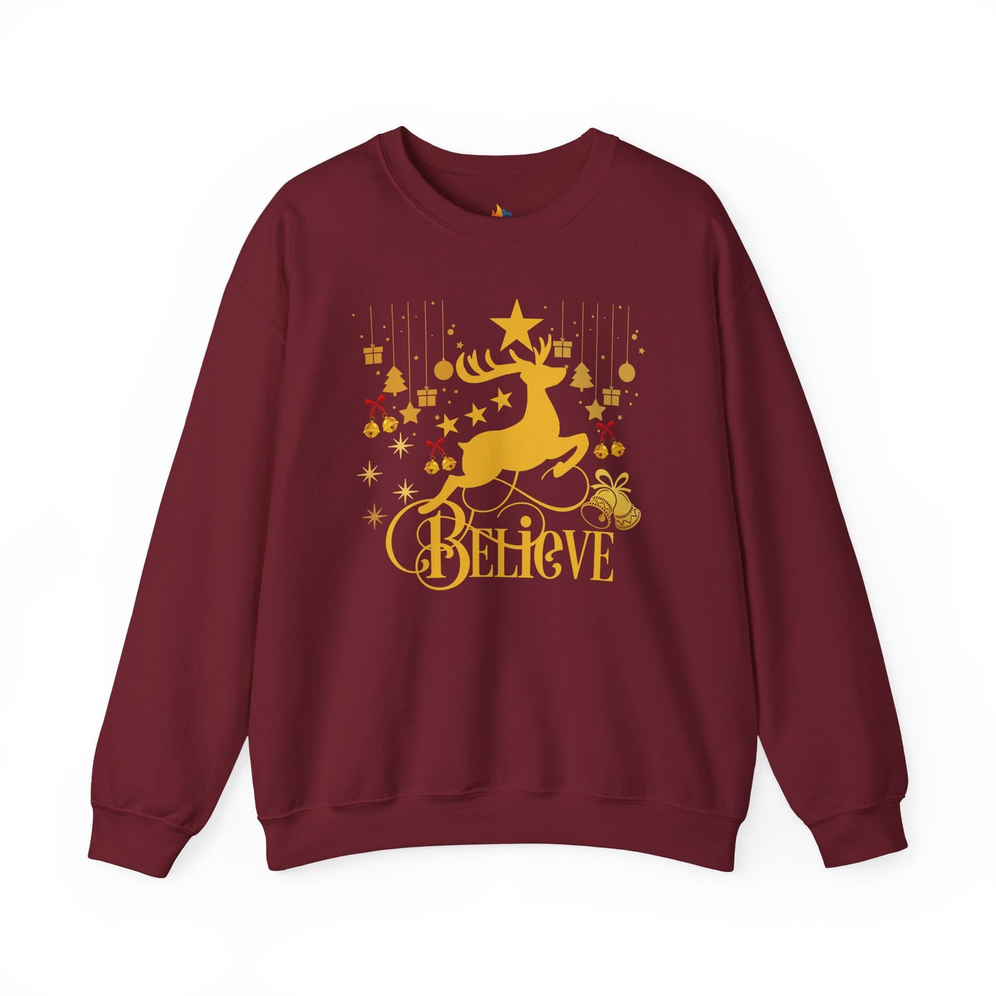 Believe, Christmas Sweatshirt, Unisex Crewneck, Holiday Season Outfit, Winter Sweatshirt