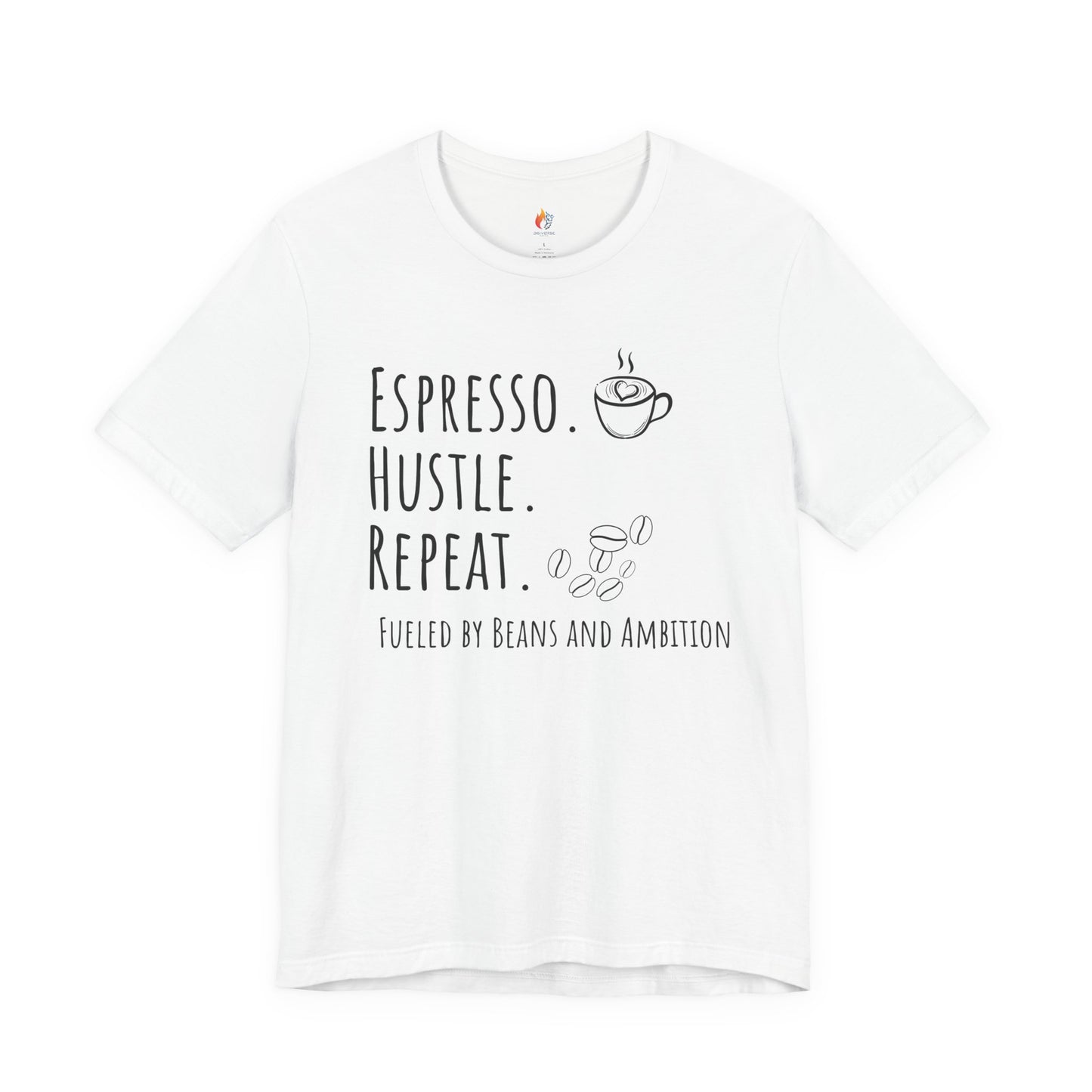 Coffee Lover Tee - "Espresso Hustle Repeat" Graphic T-Shirt