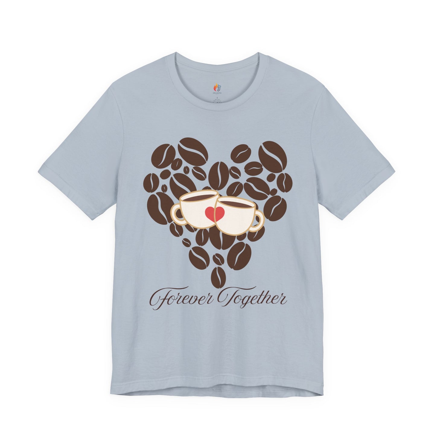 Coffee Lover, Forever Together T-Shirt, Valentine’s Day T-shirt, Cute Valentine Shirt, Love Graphic Tee, Unisex Valentine Outfit, Gift for Him or Her, Romantic Holiday Tee
