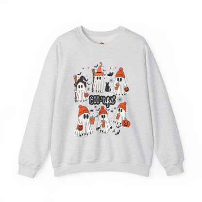 Boo-tiful ghost Sweatshirt, Unisex Crewneck, Fall Season Outfit, Cozy Fall Gift, Halloween Gift