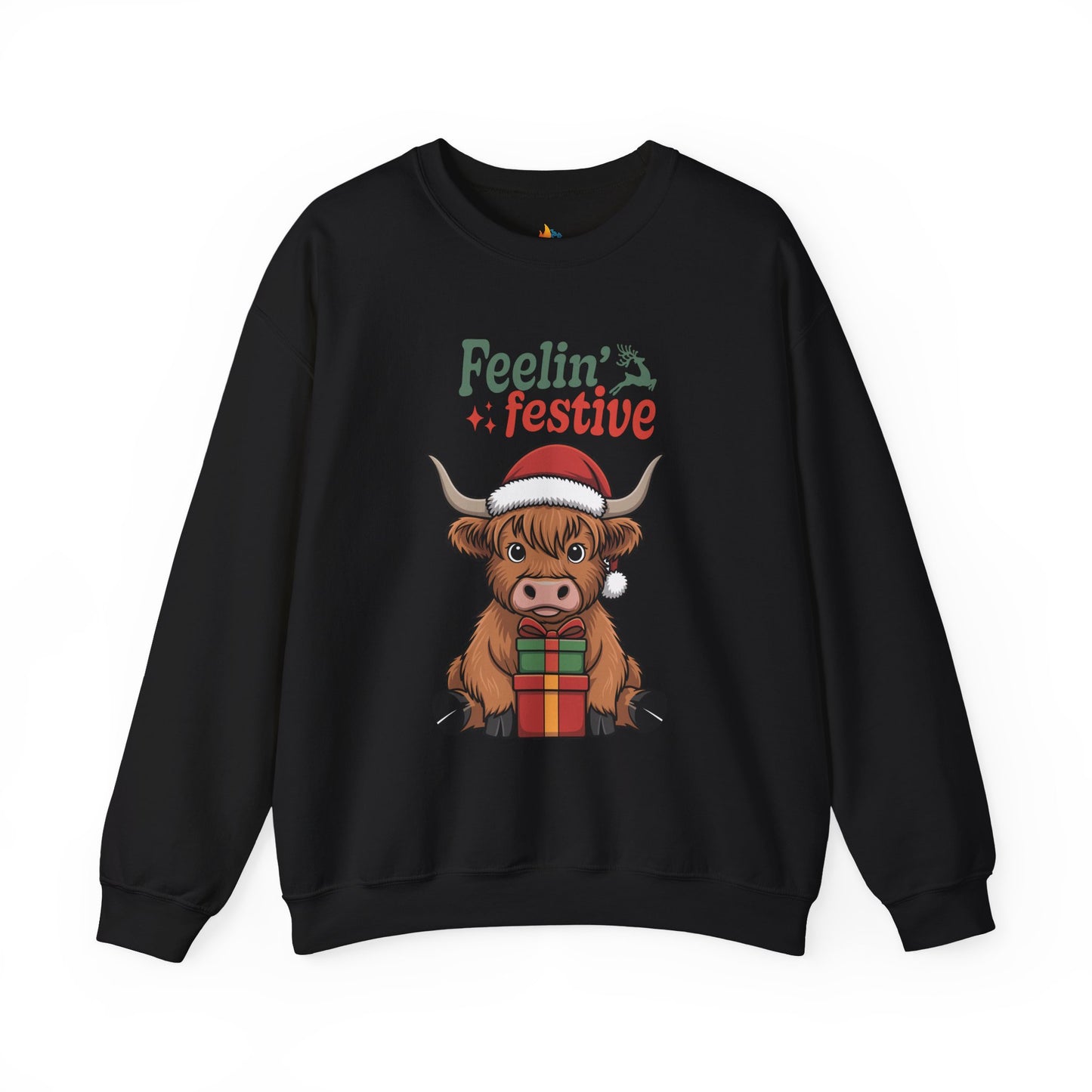 Feelin Festive, Christmas Sweatshirt, Unisex Crewneck, Holiday Season Outfit, Winter Sweatshirt