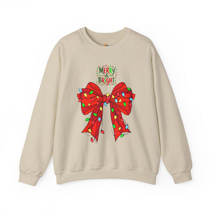 Merry & Bright, Christmas Sweatshirt, Unisex Crewneck, Holiday Season Outfit, Winter Sweatshirt