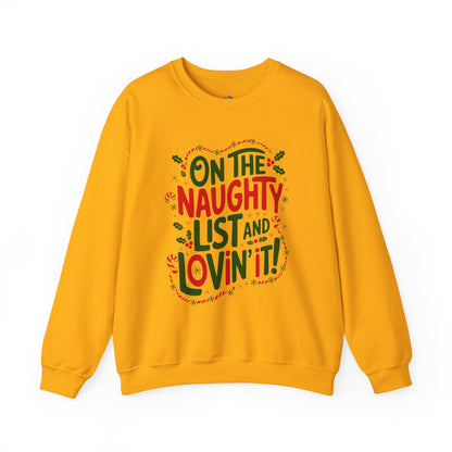 On the naughty list Christmas Sweatshirt, Unisex Crewneck, Holiday Season Outfit, Winter Sweatshirt