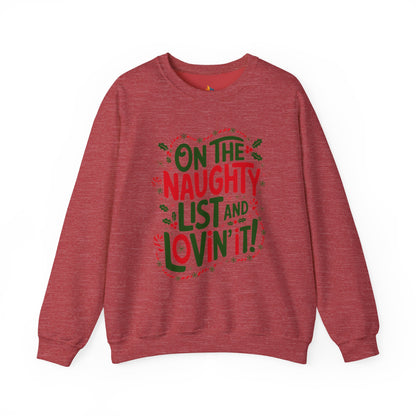 On the naughty list Christmas Sweatshirt, Unisex Crewneck, Holiday Season Outfit, Winter Sweatshirt