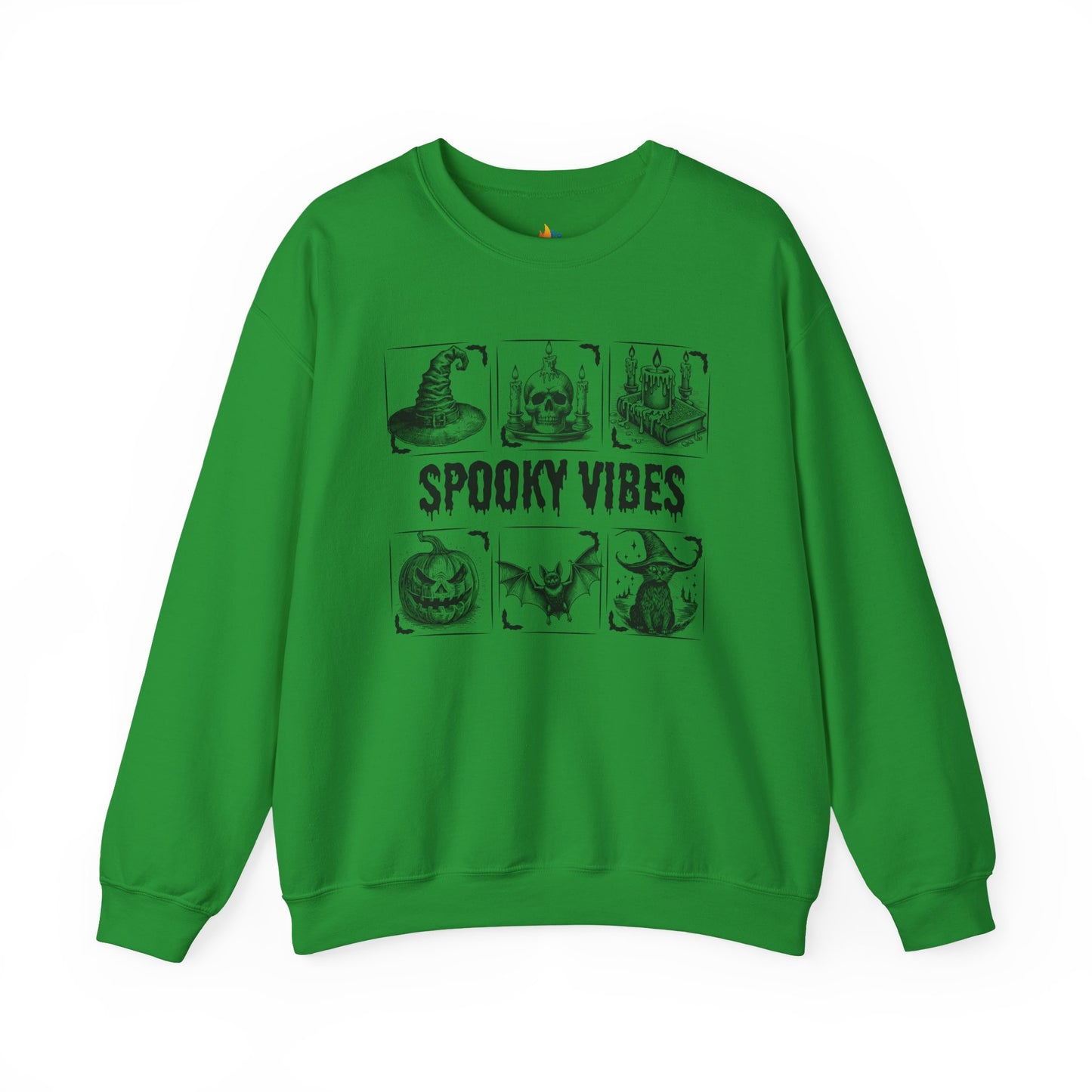 Spooky Vibes Halloween Sweatshirt, Unisex Crewneck, Fall Season Outfit, Cozy Fall Gift, Halloween Gift