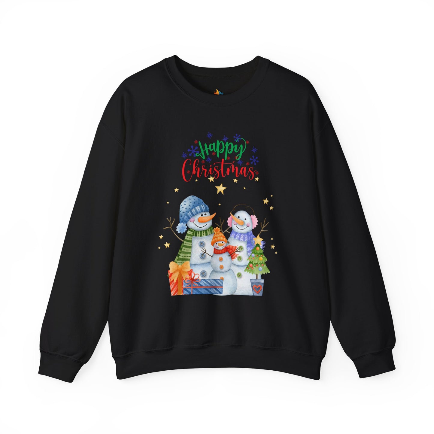 Snowman Happy Christmas Sweatshirt, Unisex Crewneck, Holiday Season Outfit, Winter Sweatshirt