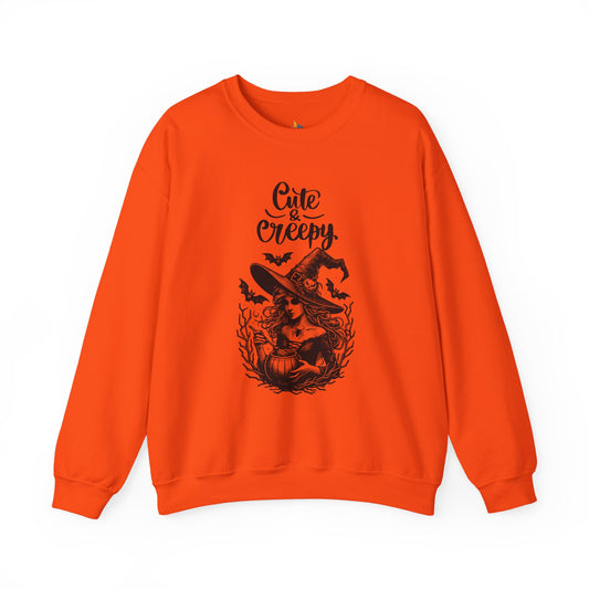 Cute &  Creepy Halloween Sweatshirt, Unisex Crewneck, Fall Season Outfit, Cozy Fall Gift, Halloween Gift