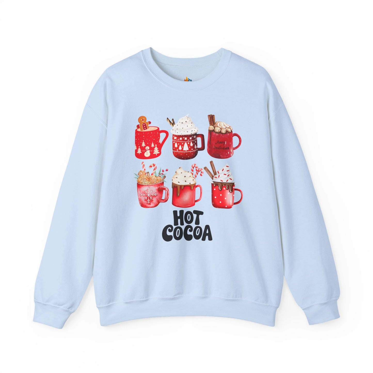 Hot Cocoa Christmas Sweatshirt, Unisex Crewneck, Holiday Season Outfit, Winter Sweatshirt