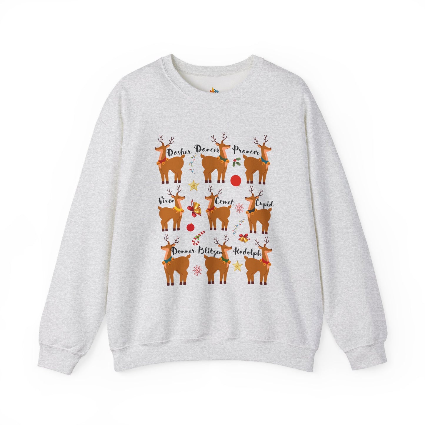 Reindeer, Christmas Sweatshirt, Unisex Crewneck, Holiday Season Outfit, Winter Sweatshirt