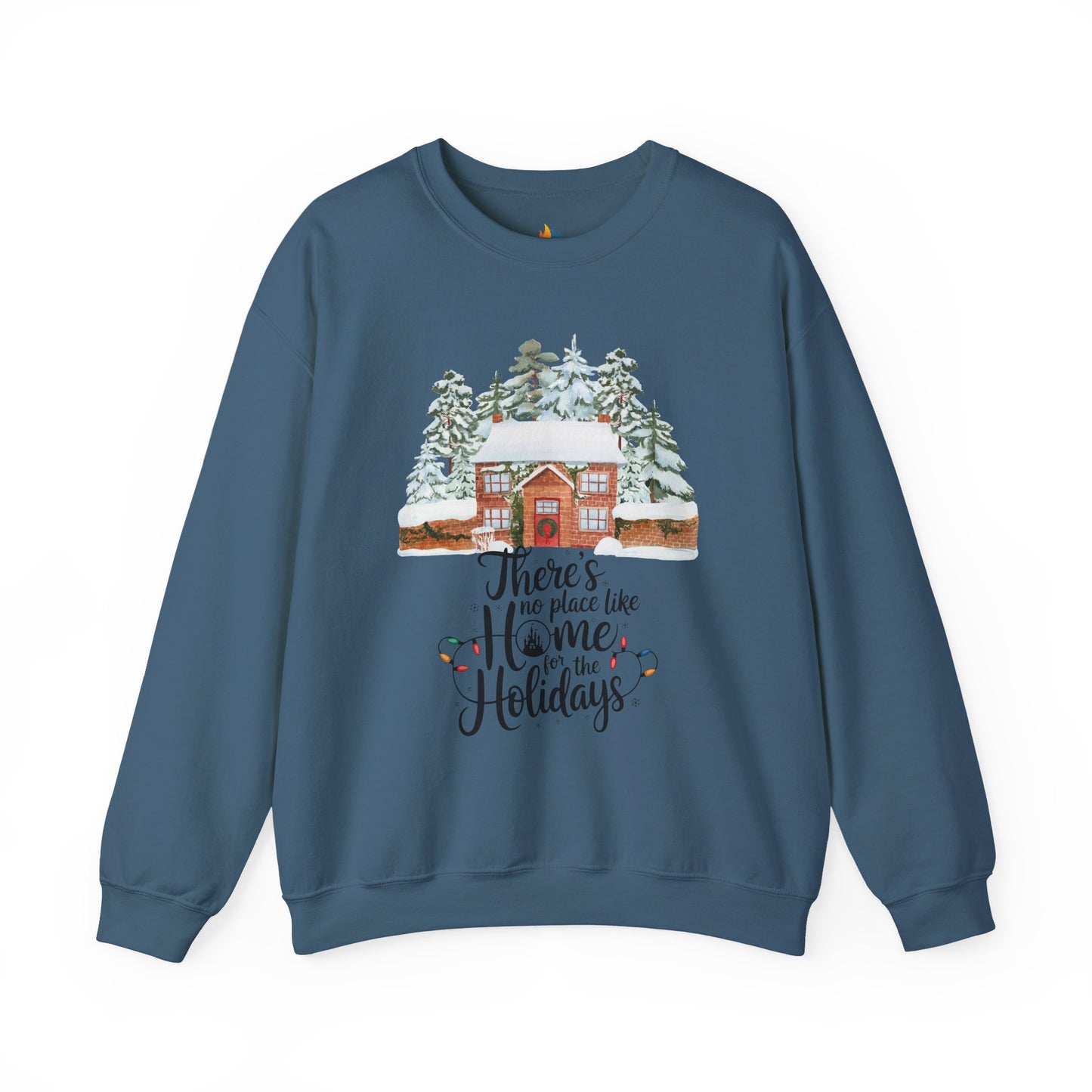 There is no place like Home for Holidays, Christmas Sweatshirt, Unisex Crewneck, Holiday Season Outfit, Winter Sweatshirt