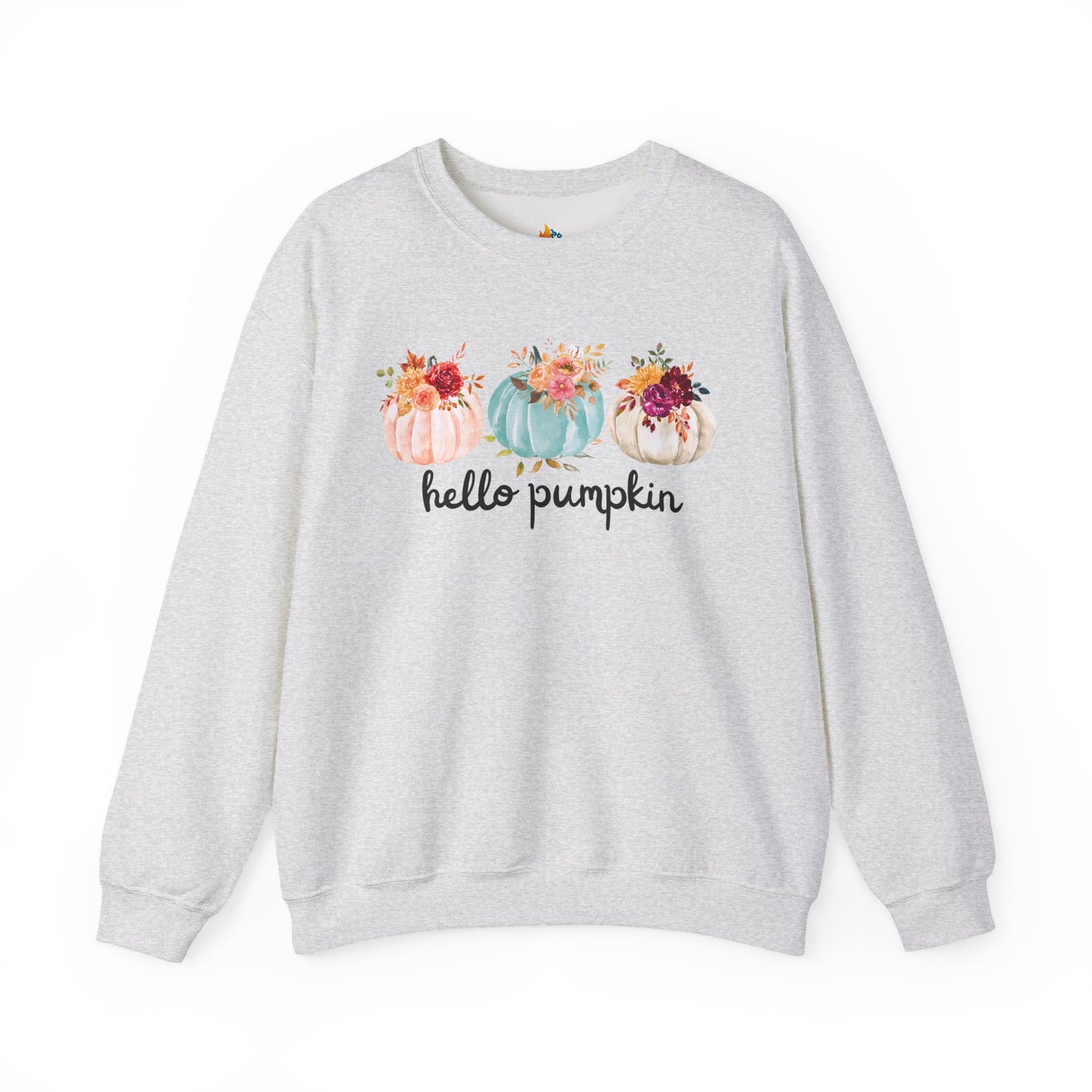 Hello Pumpkin Sweatshirt, Unisex Crewneck, Fall Season Outfit, Cozy Fall Gift, Halloween gift