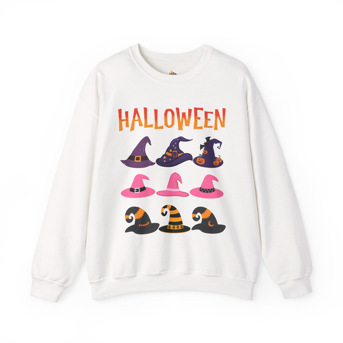Halloween Witch hat Sweatshirt, Unisex Crewneck, Funny Halloween Apparel, Spooky Season Outfit, Cozy Fall Gift, Spooky Cute, Retro Halloween Gift